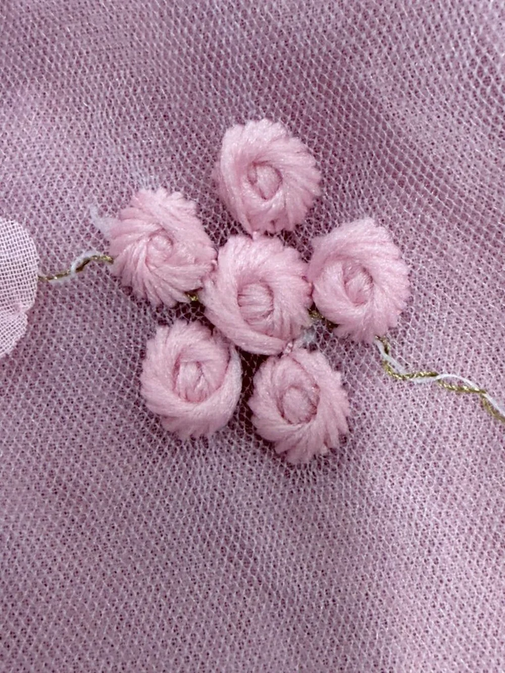 Pink Floral Embroidered Tulle Dress Girls Toddler Fairy Princess Cottagecore